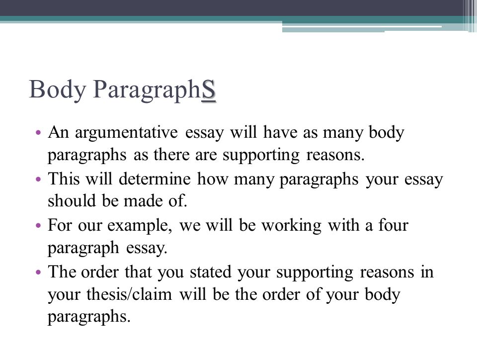 How many paragraphs are in a essay